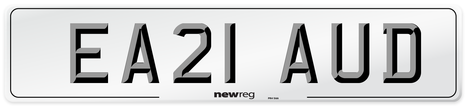 EA21 AUD Number Plate from New Reg